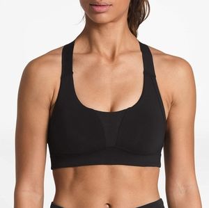 North Face Black T Back Racerback Mesh V Neck Sports Bra size Small